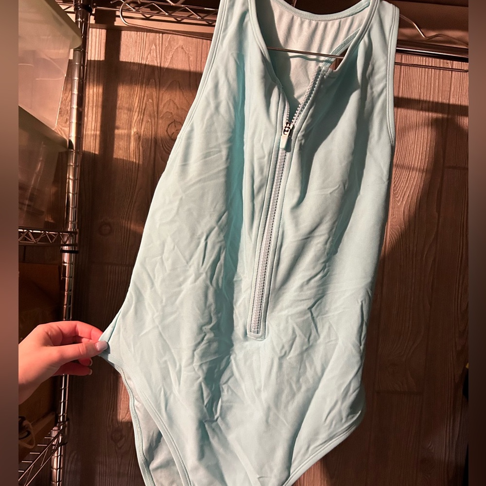 One piece race back bathing suit